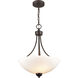 Ivey Lake 2 Light 15 inch Rubbed Bronze Pendant Ceiling Light